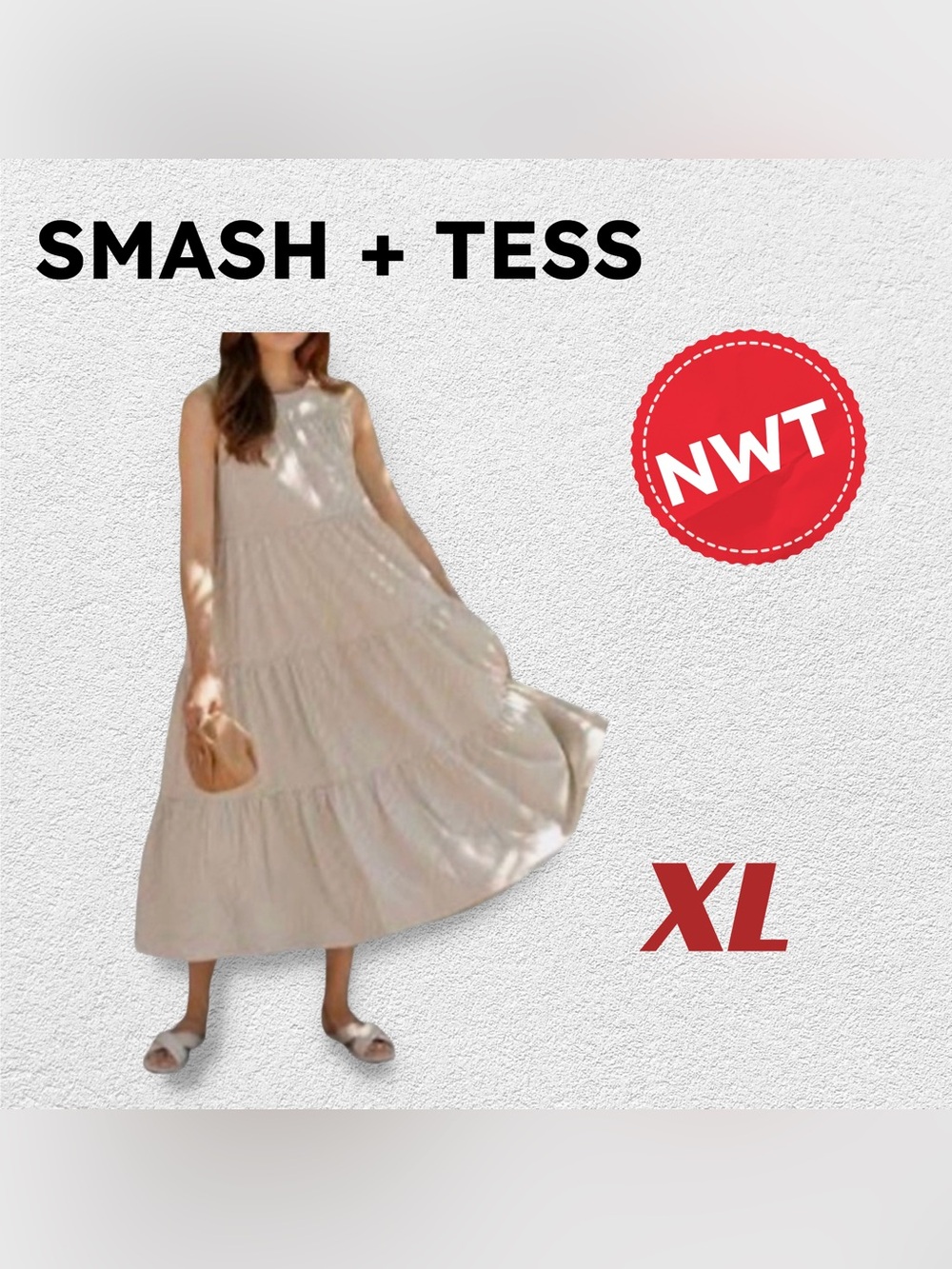 ⬇️🇨🇦🆕NWT SMASH + TESS |XL| Boho chic timeless Sahara Bria tiered Maxi Dress*